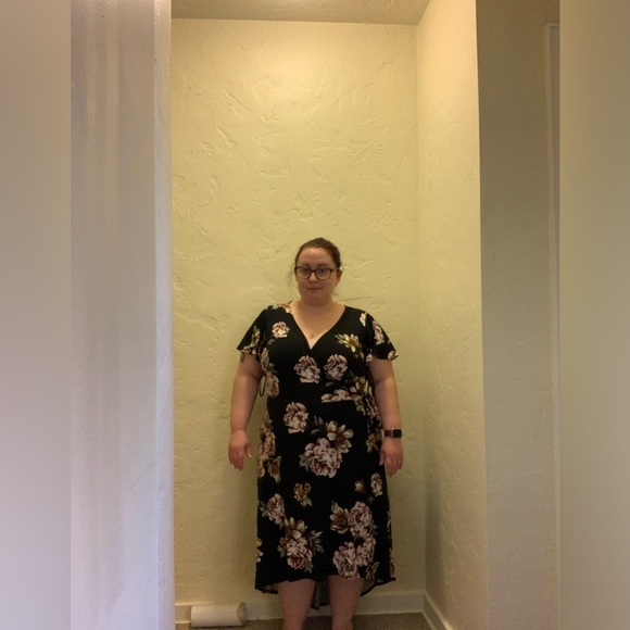 Fortune + Ivy Irene Faux Wrap Midi Dress Size 1X EUC - Picture 4 of 16